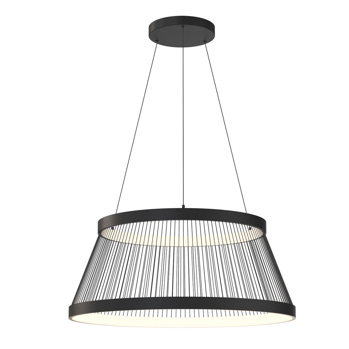 LED-PENDELLEUCHTE 80/80/150 cm  - Schwarz, Design, Metall (80/80/150cm)