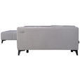 ECKSOFA  in Chenille Hellgrau  222/279 cm  - Hellgrau/Schwarz, KONVENTIONELL, Kunststoff/Textil (222/279cm) - Hom`in
