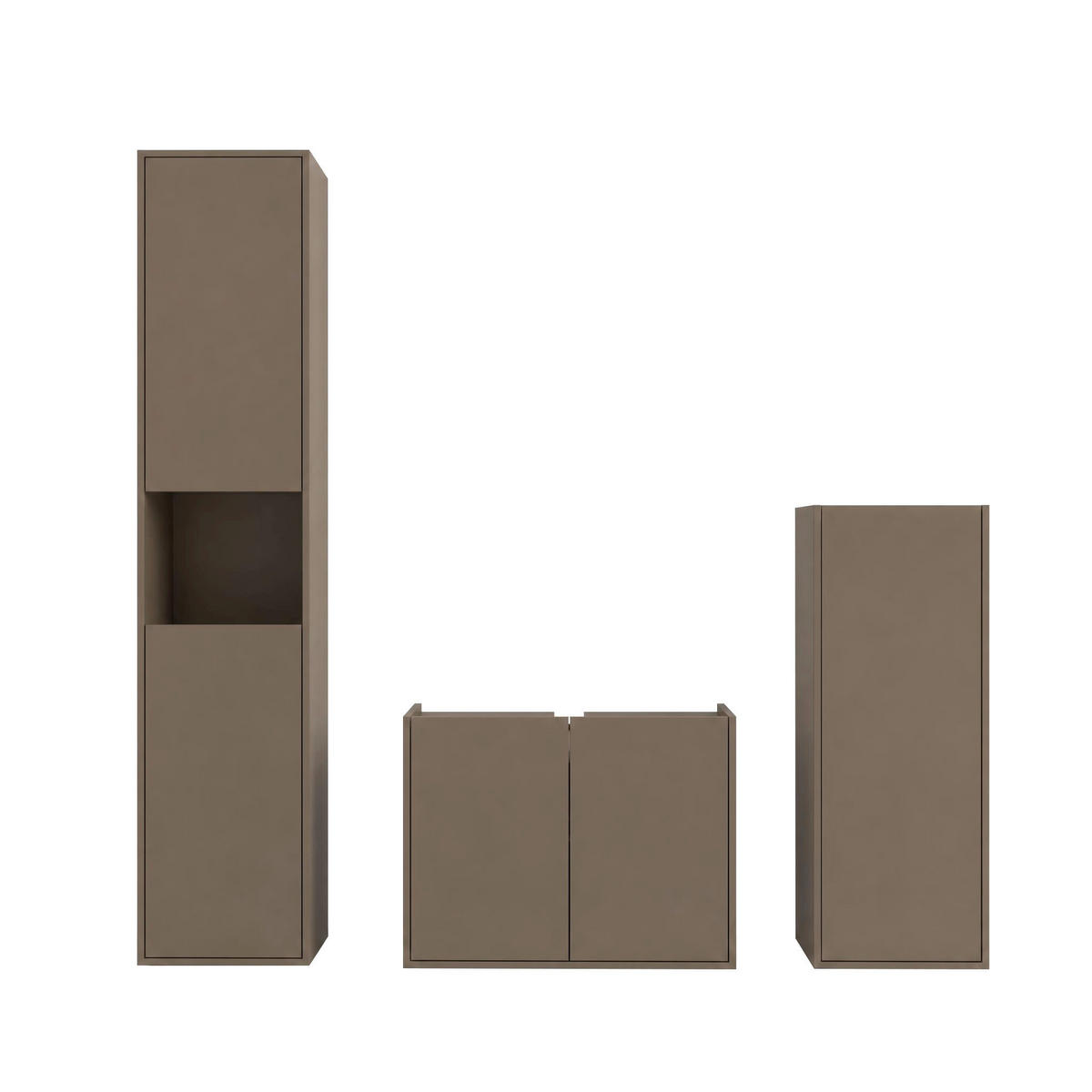 HOCHSCHRANK 42/197/33 cm  - Schwarz/Cappuccino, Trend, Holzwerkstoff/Kunststoff (42/197/33cm) - MID.YOU