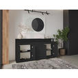 SIDEBOARD  in 195/88/38 cm  - Anthrazit/Schwarz, Basics, Holzwerkstoff/Kunststoff (195/88/38cm) - Xora