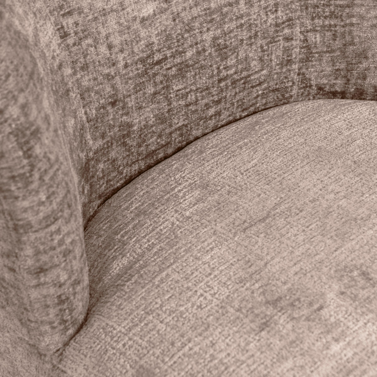 SESSEL in Samt Sandfarben  - Sandfarben/Schwarz, Design, Kunststoff/Textil (74/75/65cm) - Livetastic