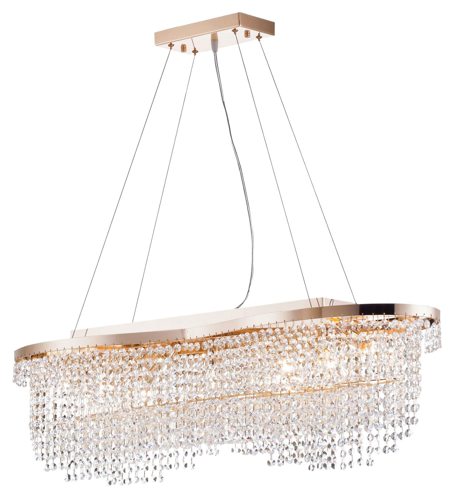 KRONLEUCHTER 93,3/28/24 cm   - Goldfarben, Trend, Glas/Metall (93,3/28/24cm) - MAYTONI