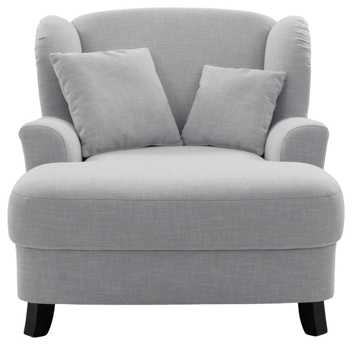 XXL-SESSEL in Silberfarben  - Beige/Dunkelbraun, Modern, Holzwerkstoff/Textil (109/104/145cm) - Sit & More