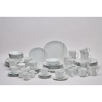 KOMBISERVICE Grau, Weiß, Sandfarben, Beige Concerto 62-teilig 6 Personen  - Sandfarben/Beige, Basics, Keramik - Novel