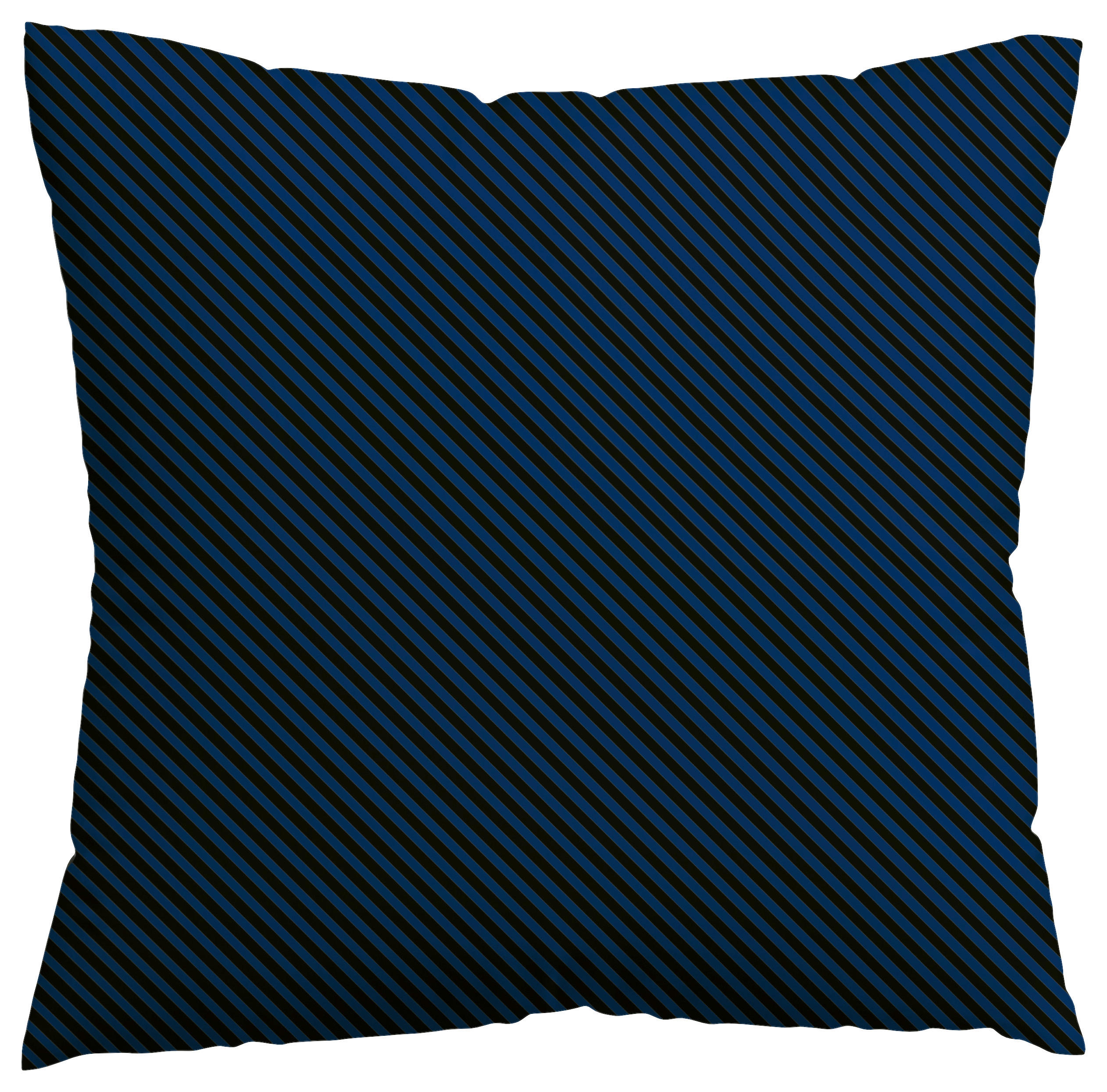 KOPFKISSENBEZUG WOVEN SATIN FADE 80/80 cm  - Schwarz/Dunkelblau, Basics, Textil (80/80cm) - Schlafgut