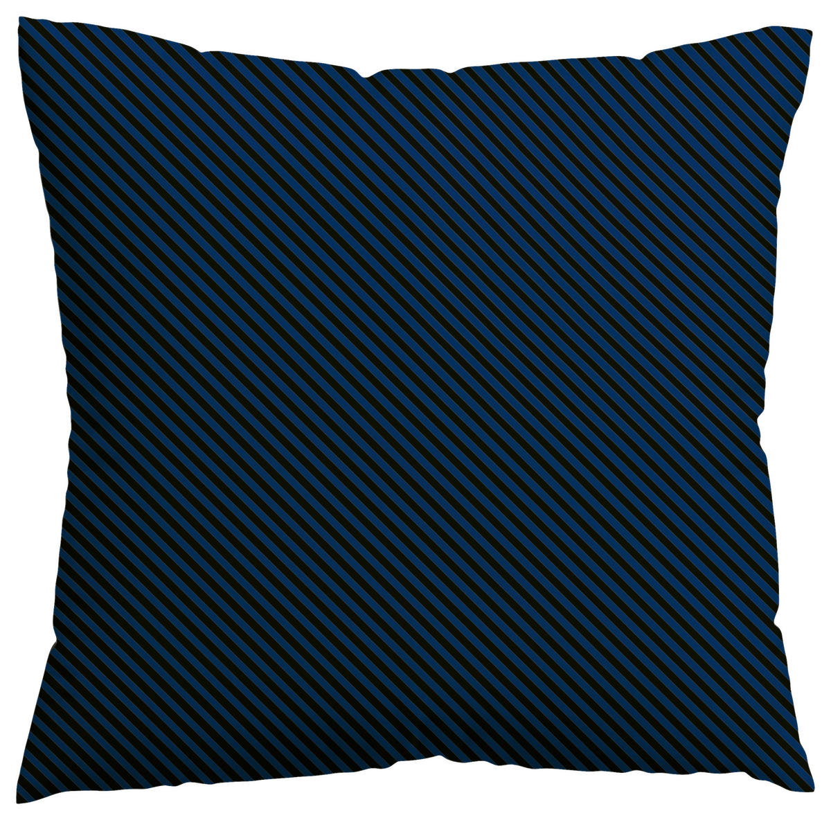 KOPFKISSENBEZUG WOVEN SATIN FADE 80/80 cm  - Schwarz/Dunkelblau, Basics, Textil (80/80cm) - Schlafgut