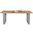 ESSTISCH Wildeiche massiv rechteckig Eichefarben - Eichefarben, Design, Holz/Metall (180/100/75cm) - Carryhome