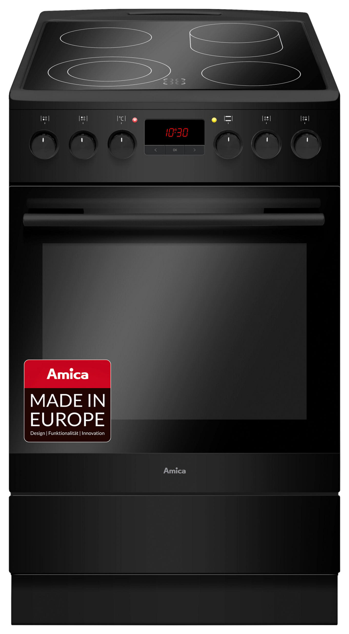 HERD SHC 11503 SM  - Schwarz, Basics, Glas/Metall (50,0/85,0/60,0cm) - Amica