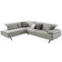 WOHNLANDSCHAFT in Leder Silberfarben - Dunkelgrau/Anthrazit, Design, Leder/Metall (229/291cm) - Ambiente WOHNLANDSCHAFT in Leder Silberfarben - Dunkelgrau/Anthrazit, Design, Leder/Metall (229/291cm) - Ambiente