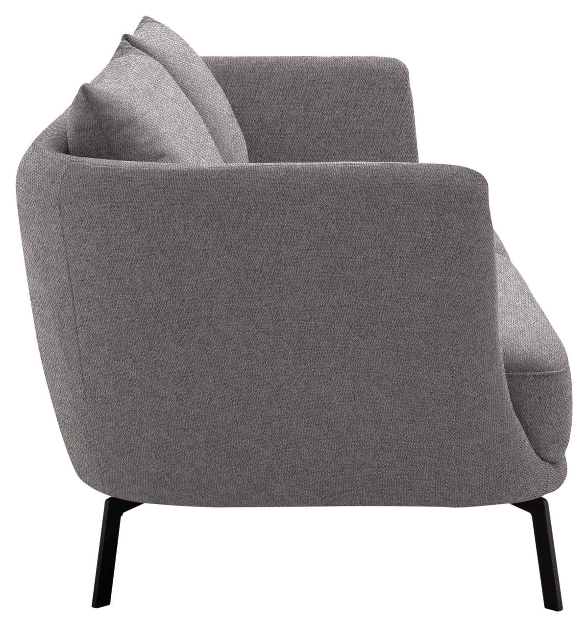 3-SITZER-SOFA Flachgewebe Grau, Lila  - Lila/Schwarz, Design, Textil/Metall (210/71/91cm) - Schöner Wohnen