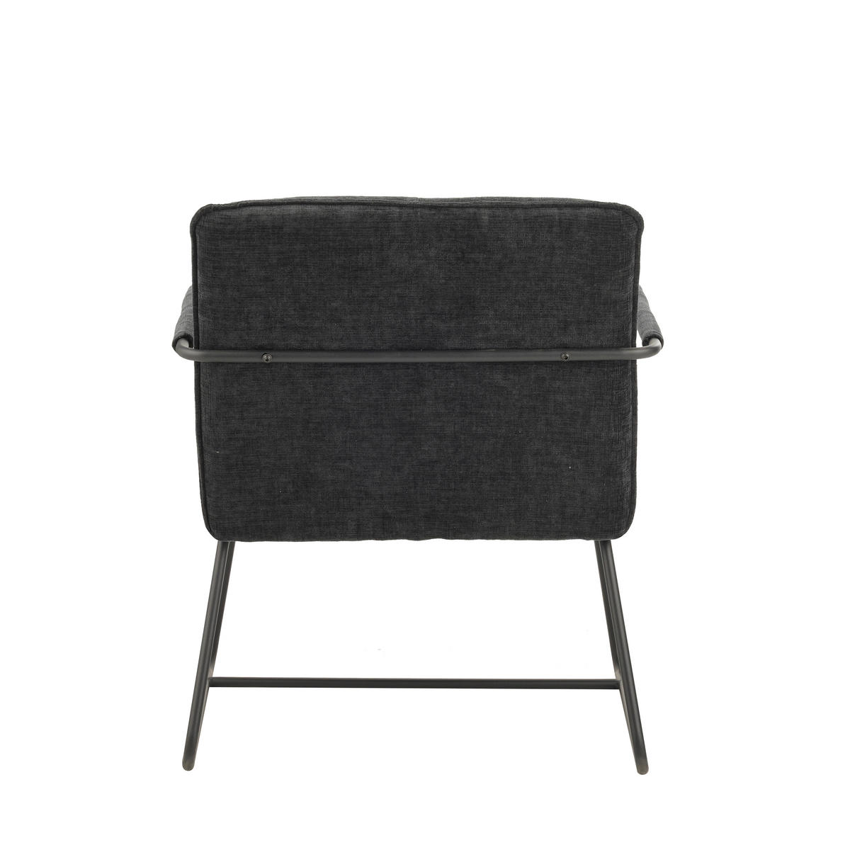 SESSEL in Chenille Schwarz  - Schwarz, MODERN, Textil/Metall (65/80/68cm) - MID.YOU