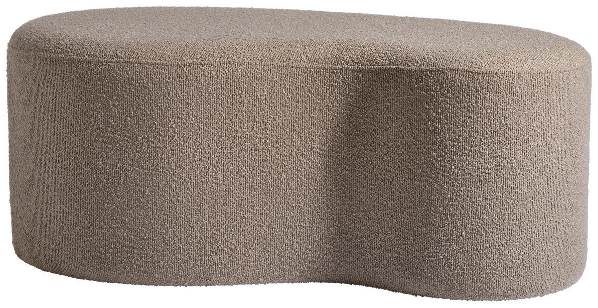HOCKER in Textil, Holzwerkstoff Hellbraun  - Hellbraun, Design, Holzwerkstoff/Textil (93/37/49cm) - MID.YOU