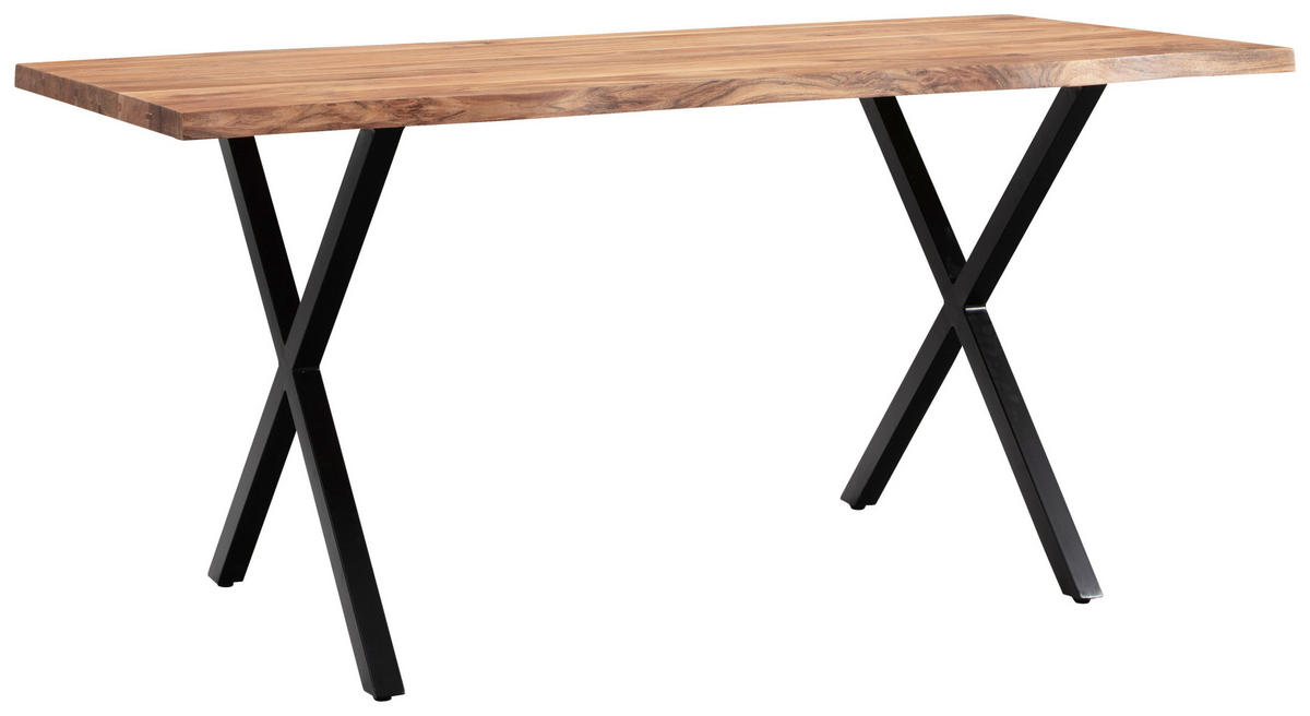 PISALNA MIZA les barve akacije  - črna/barve akacije, Moderno, kovina/les (120/60/76cm) - MID.YOU