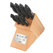 MESSERBLOCK 8-teilig - Buchefarben, Basics, Holz/Metall - Fissler