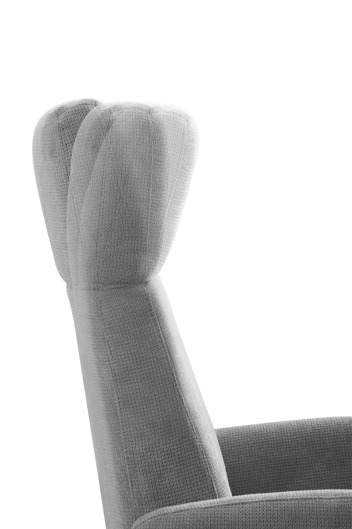 RELAXAČNÉ KRESLO, textil, sivá - sivá/chrómová, Konventionell, kov/textil (71/110/82cm) - Sit & More