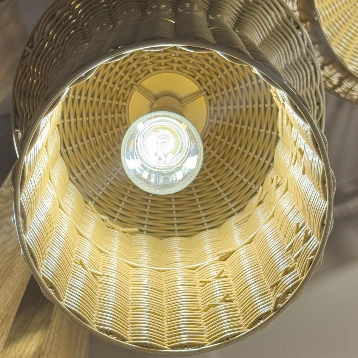 HÄNGELEUCHTE Alora Mood 40,6/28,5 cm  - Goldfarben, Design, Holz/Metall (40,6/28,5cm) - Elstead Lighting