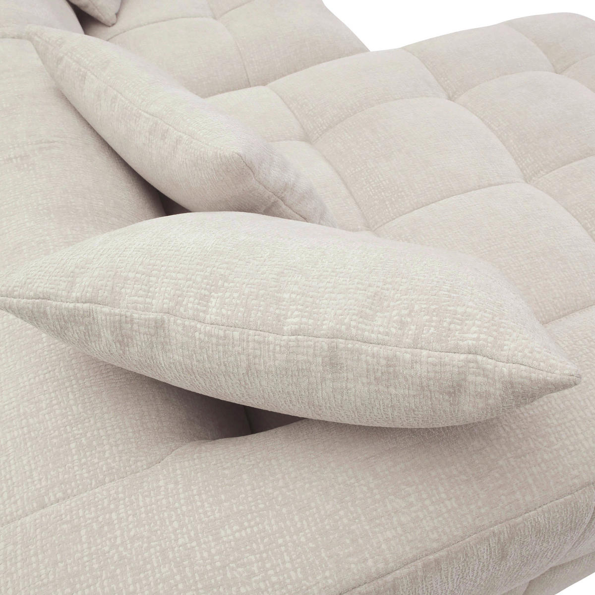 ECKSOFA in Flachgewebe Hellbraun  - Hellbraun/Schwarz, Konventionell, Kunststoff/Textil (170/280cm) - Carryhome