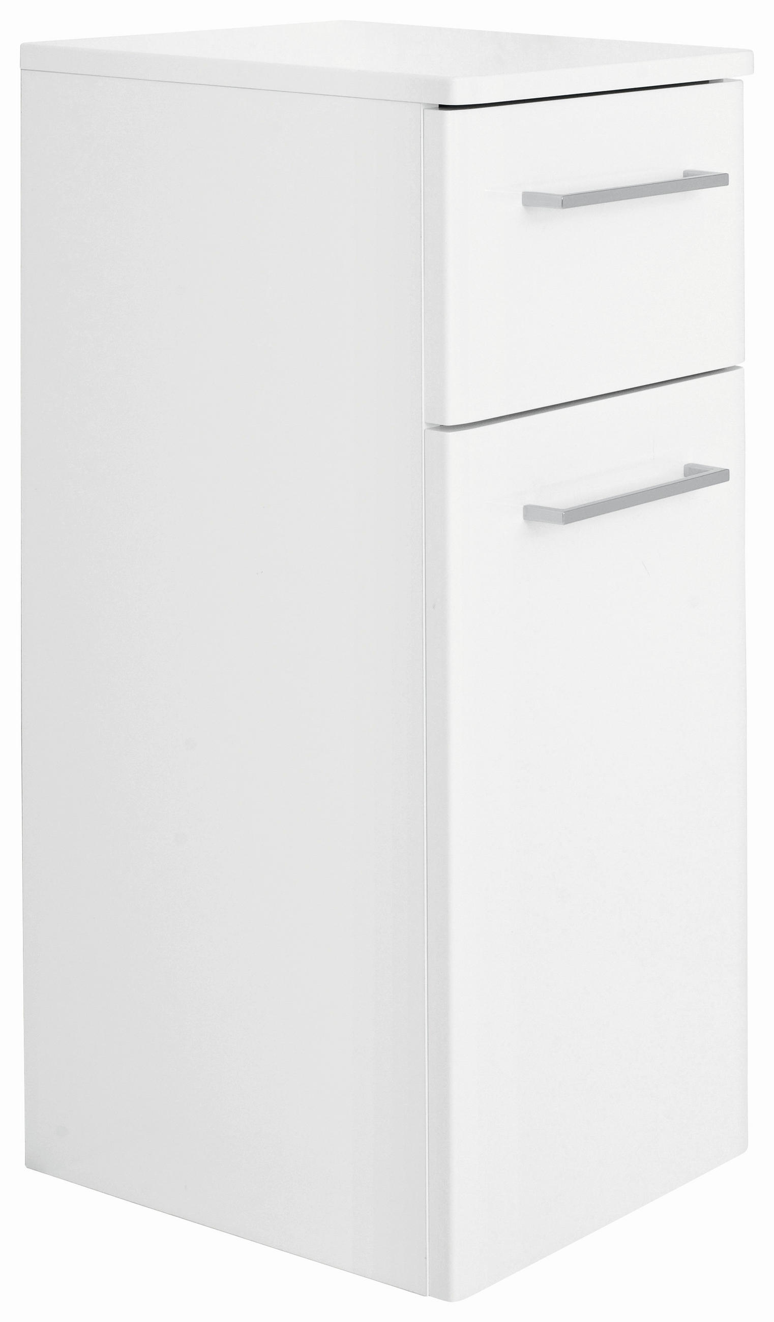 SPODNJA OMARICA 30/72/33 cm  - barve kroma/bela, Konvencionalno, steklo/leseni material (30/72/33cm) - Xora