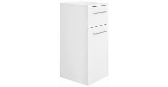 UNTERSCHRANK 30/72/33 cm   - Chromfarben/Weiß Hochglanz, KONVENTIONELL, Glas/Holzwerkstoff (30/72/33cm) - Xora