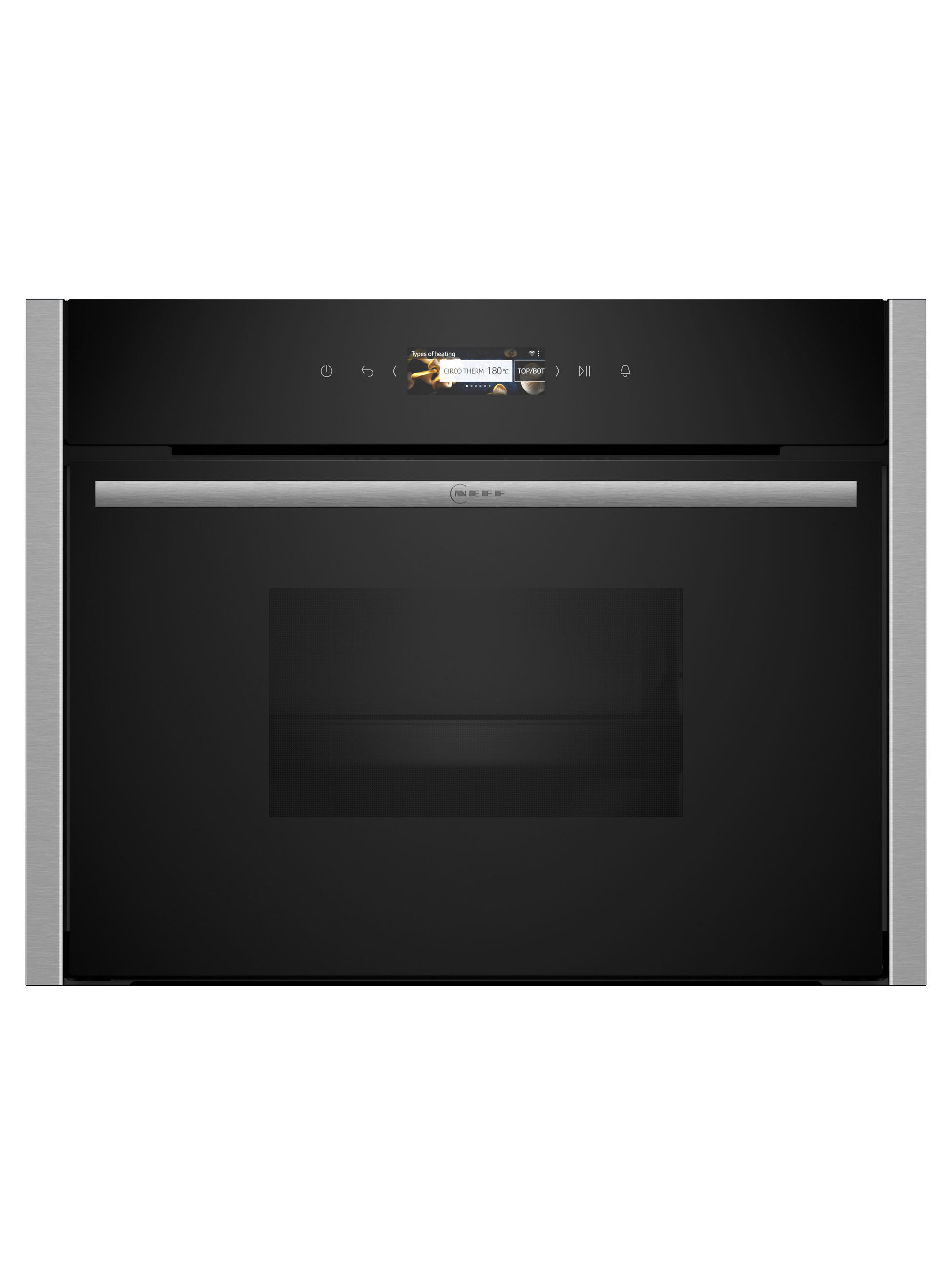 EINBAUDAMPFGARER C24DR1XN0  - Edelstahlfarben/Schwarz, Basics, Glas/Metall (59,6/45,5/54,8cm) - Neff