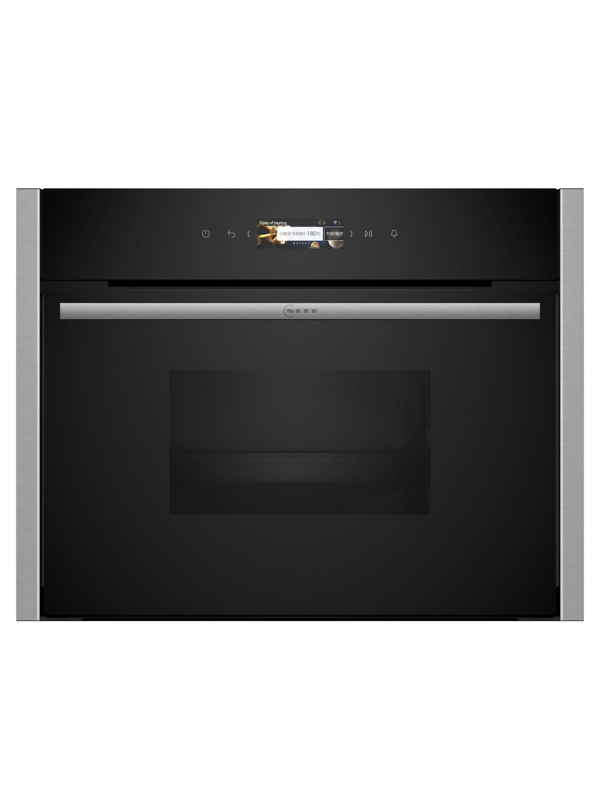 EINBAUDAMPFGARER C24DR1XN0  - Edelstahlfarben/Schwarz, Basics, Glas/Metall (59,6/45,5/54,8cm) - Neff