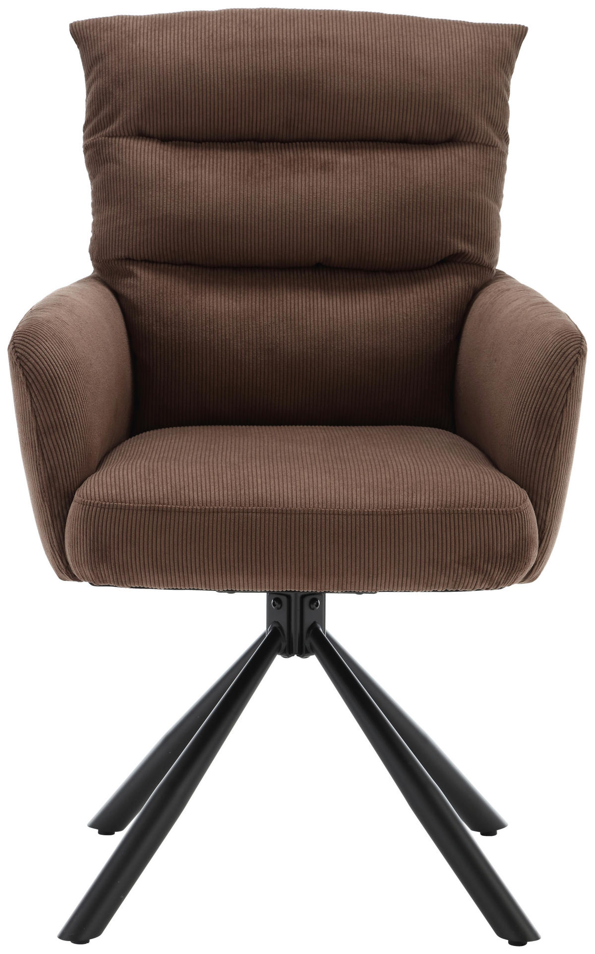 ARMLEHNSTUHL  in Cord  - Schwarz/Braun, KONVENTIONELL, Textil/Metall (58/94/67cm) - Boxxx