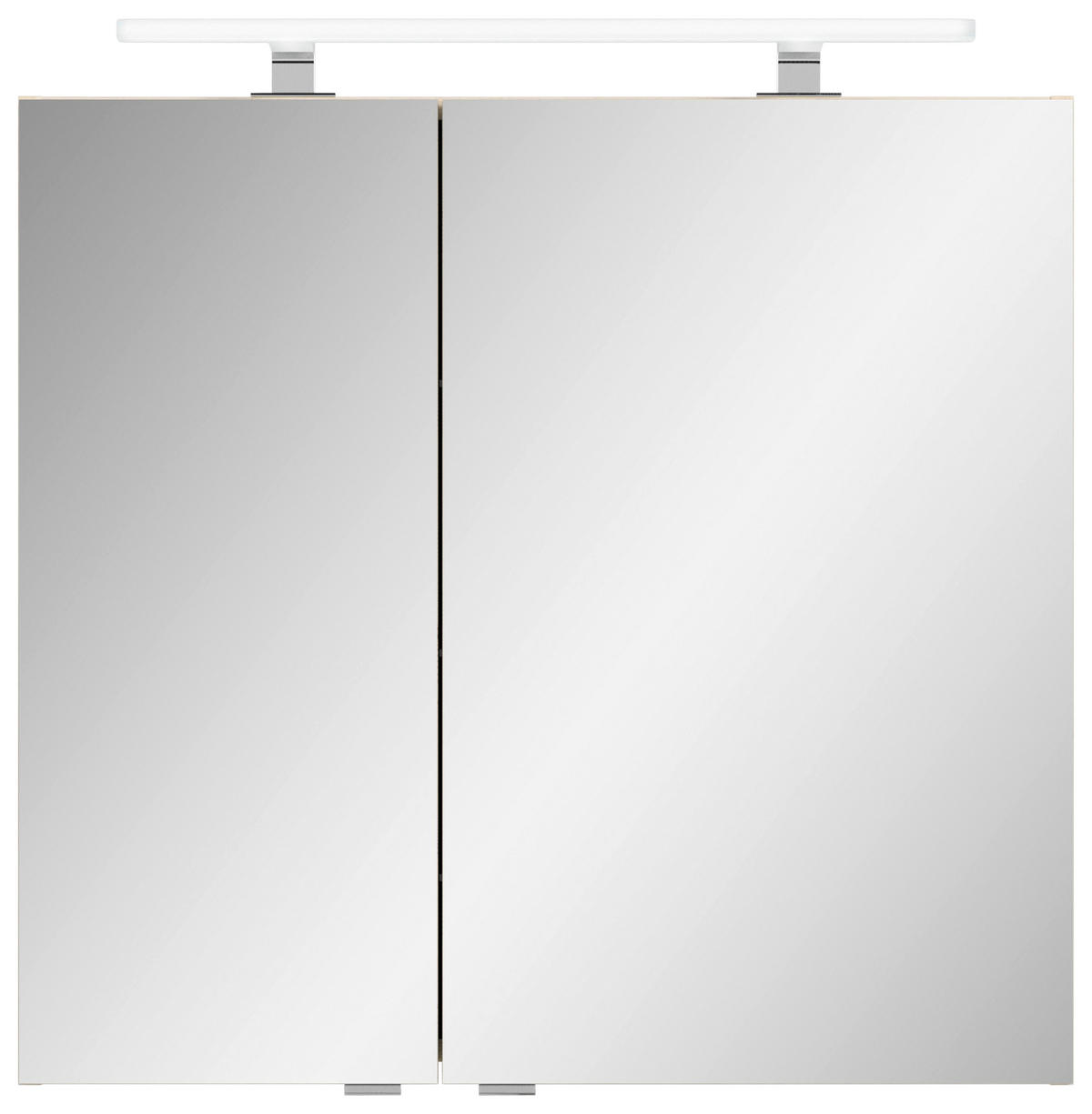 OMARA Z OGLEDALOM 75/70,3/15 cm  - barve kroma/barve hrasta, Konvencionalno, kovina/steklo (75/70,3/15cm) - Sadena