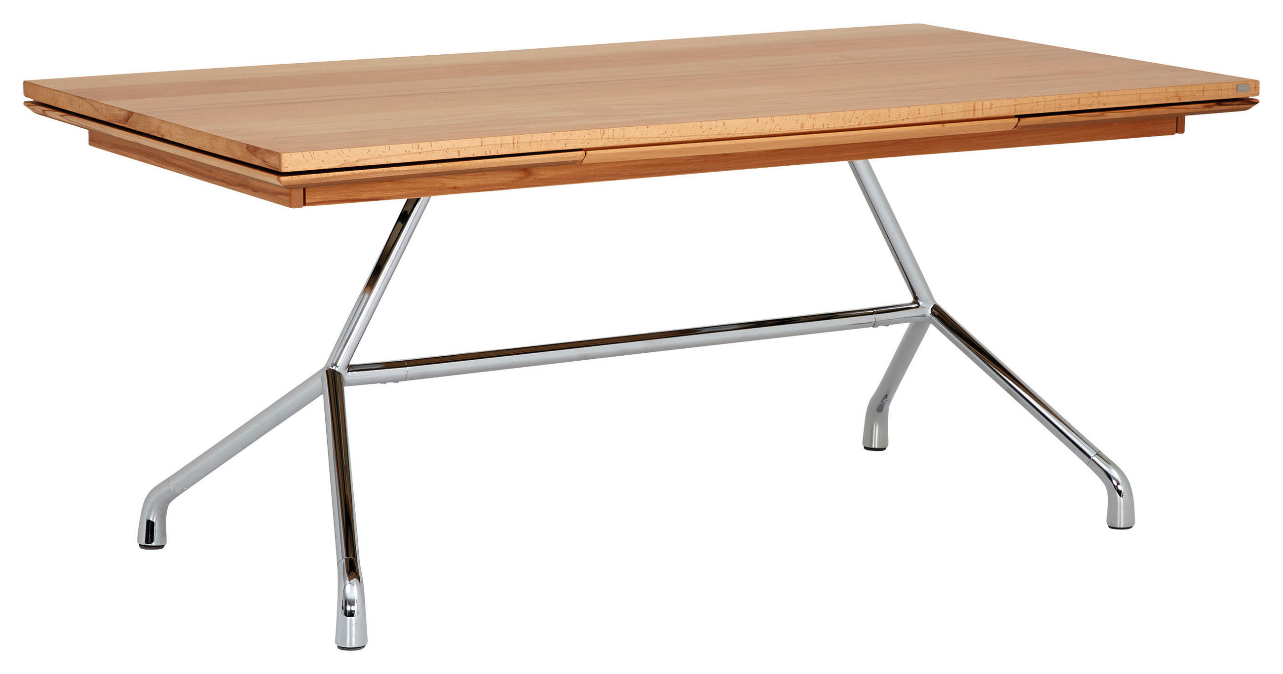 ESSTISCH in Holz, Metall 180-280/95/77 cm  - Nussbaumfarben, Design, Holz/Metall (180-280/95/77cm) - Joop!