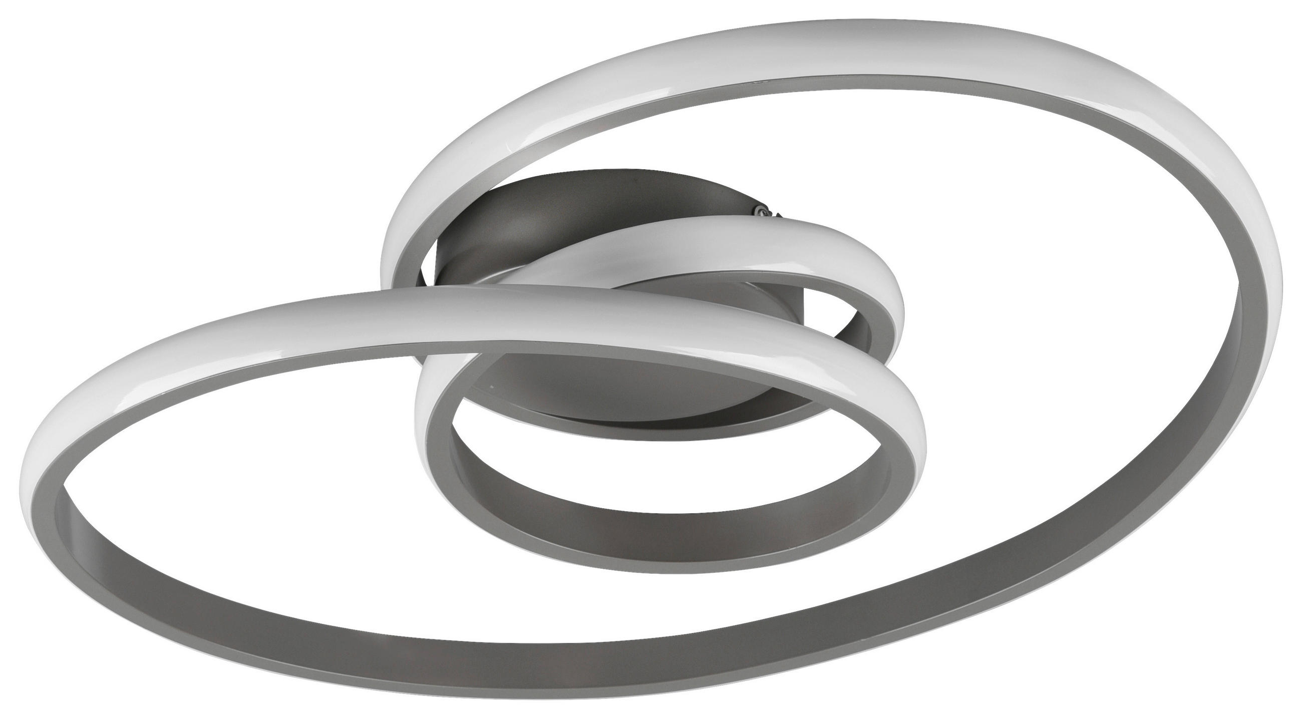 LED-DECKENLEUCHTE     - Nickelfarben, Design, Metall (53/17/43cm) - P & B