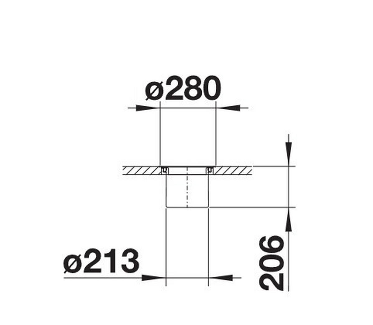 EINBAUABFALLSAMMLER 7 L  - Chromfarben/Edelstahlfarben, Basics, Metall (23,6/20,4/23,6cm) - Blanco