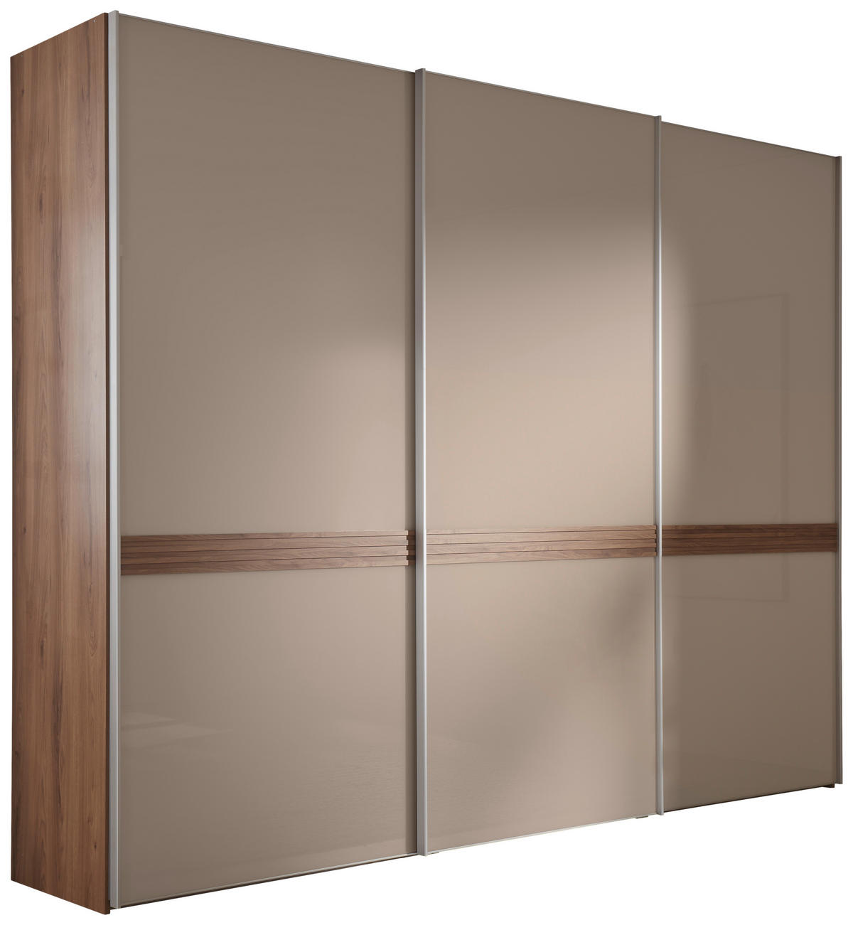 SCHWEBETÜRENSCHRANK 280/222/68 cm 3-türig Eichefarben, Hellbraun  - Hellbraun/Eichefarben, Basics, Glas/Holzwerkstoff (280/222/68cm) - Moderano