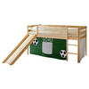 SPIELBETT Kiefer massiv 90/200 cm Kieferfarben, Dunkelgrün  - Dunkelgrün/Kieferfarben, Natur, Holz (90/200cm) - MID.YOU