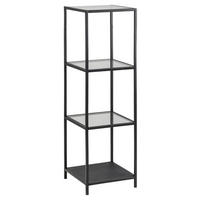 REGAL  37/119,5/35 cm Schwarz  - Schwarz, Modern, Glas/Metall (37/119,5/35cm)