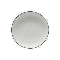 ESPRESSO-UNTERTASSE Oslo 11 cm  - Schwarz/Weiß, Design, Keramik (11cm) - Novel