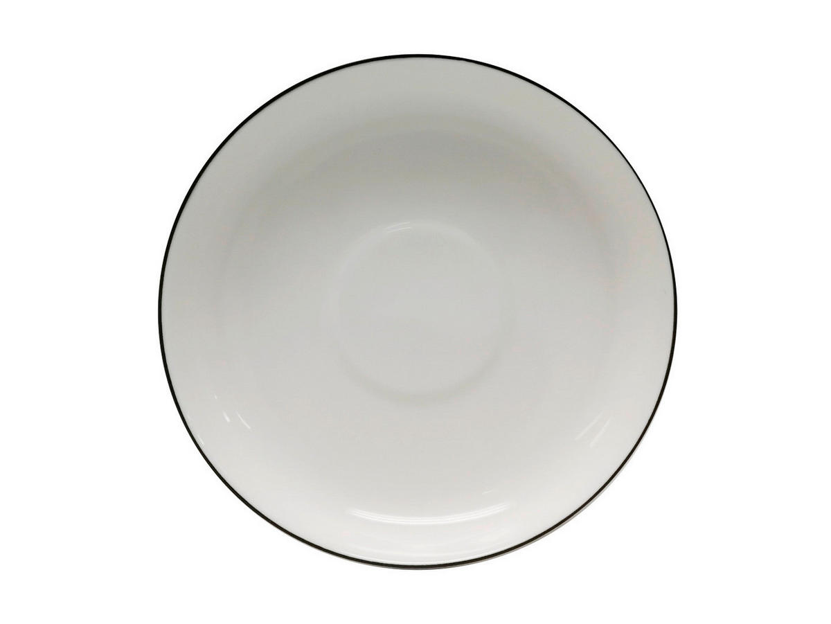 ESPRESSO-UNTERTASSE Oslo 11 cm  - Schwarz/Weiß, Design, Keramik (11cm) - Novel