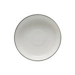 ESPRESSO-UNTERTASSE Oslo 11 cm  - Schwarz/Weiß, Design, Keramik (11cm) - Novel