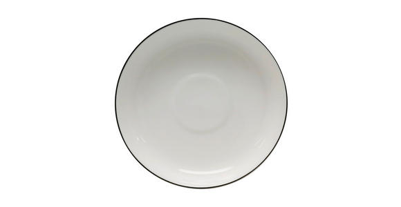 ESPRESSO-UNTERTASSE Oslo 11 cm  - Schwarz/Weiß, Design, Keramik (11cm) - Novel