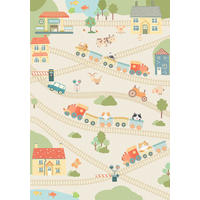 KINDERTEPPICH Living Verovia 160/230 cm  in Creme, Koralle, Salbeigrün  - Koralle/Salbeigrün, Trend, Kunststoff/Textil (160/230cm) - Lindorug