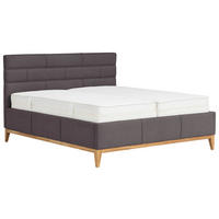 KÁRPITOZOTT ÁGY 180/200 cm  sötétszürke  - sötétszürke, Basics, műanyag/textil (180/200cm) - Carryhome