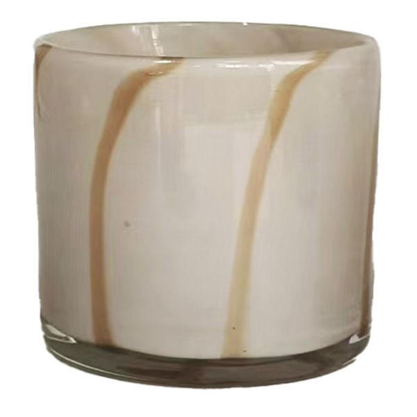 LJUSLYKTA - beige, Basics, glas (8/8cm)