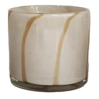 LJUSLYKTA - beige, Basics, glas (8/8cm)