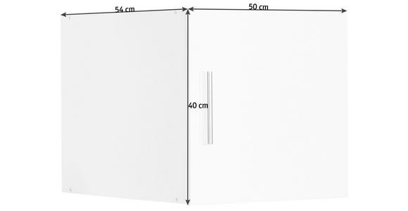 AUFSATZSCHRANK 50/40/54 cm   - Chromfarben/Weiß, Design, Holzwerkstoff/Kunststoff (50/40/54cm) - Xora