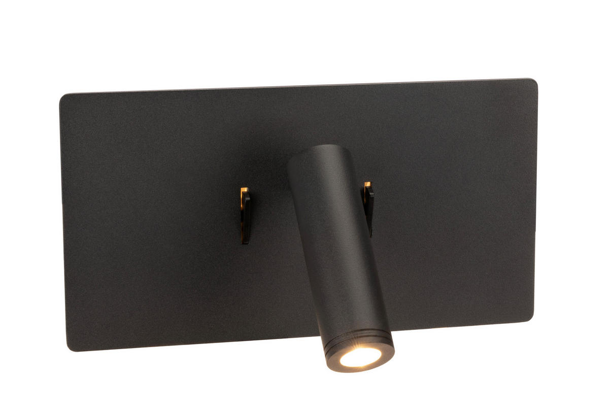LED-WANDLEUCHTE Lancaster 23/9-16/12 cm   - Schwarz, Basics, Metall (23/9-16/12cm) - Novel