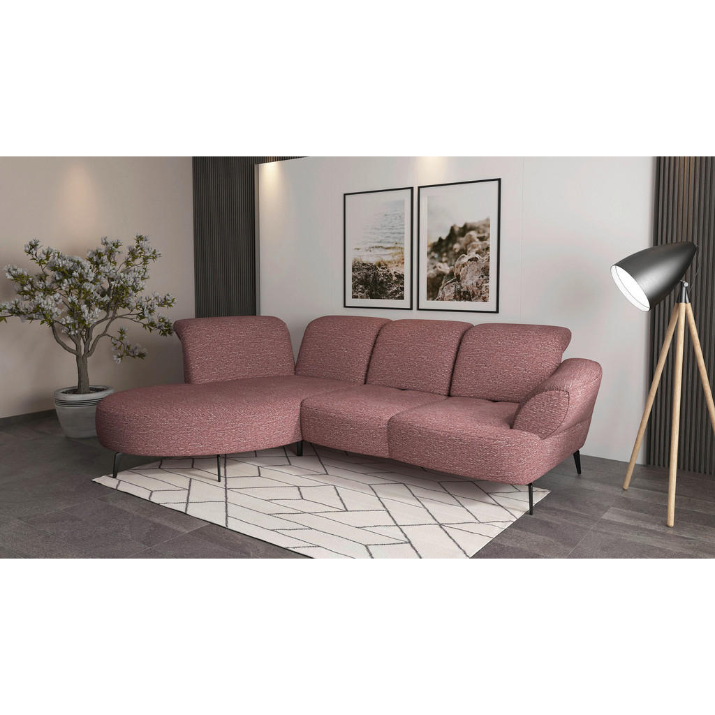 Sit & More ROHOVÁ SEDAČKA, textil, baklažánová