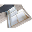 WOHNLANDSCHAFT in Struktur Creme  - Creme/Schwarz, KONVENTIONELL, Textil/Metall (253/357/188cm) - Carryhome