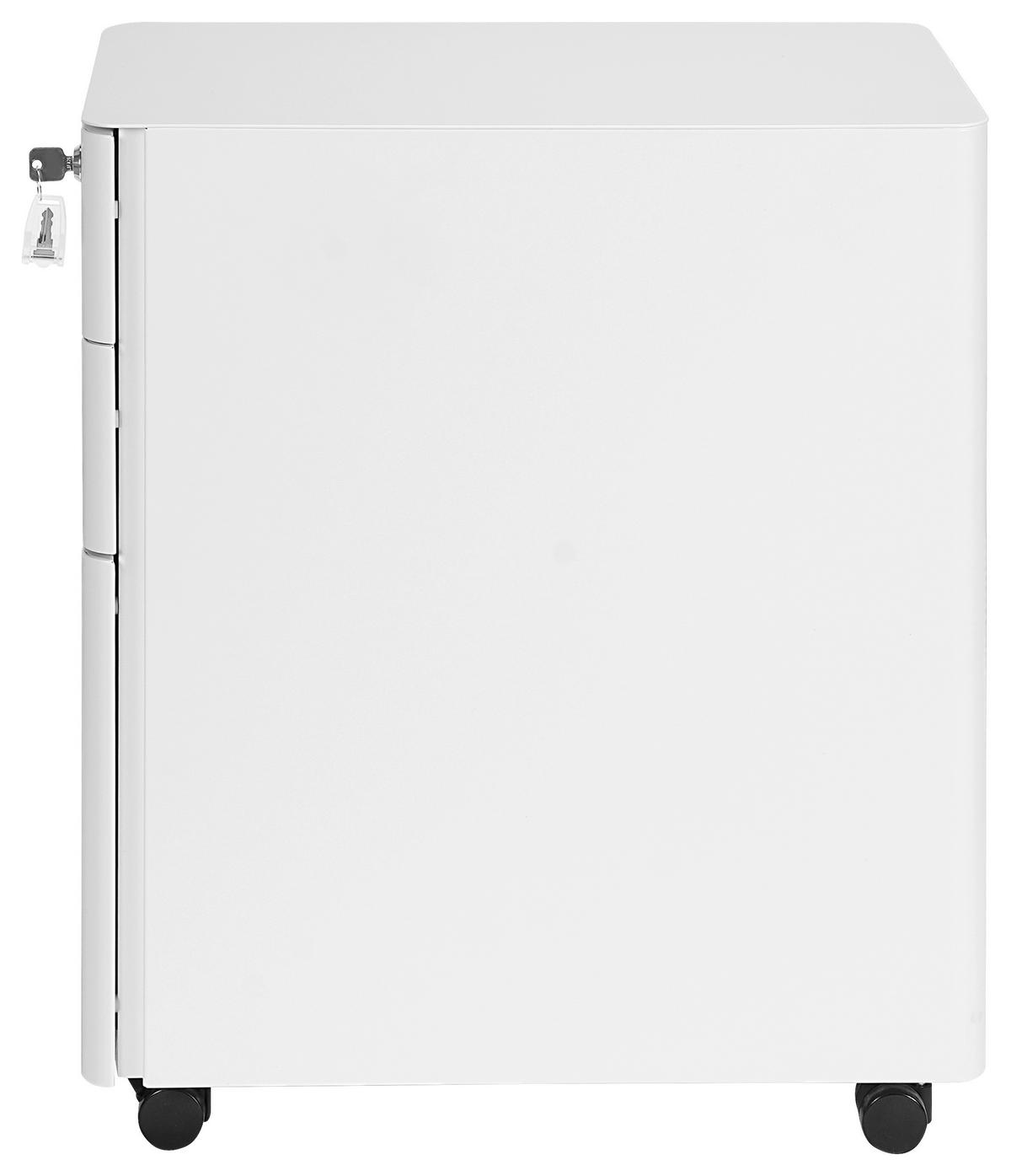 ROLLCONTAINER 30/59,2/50 cm  - Weiß, KONVENTIONELL, Kunststoff/Metall (30/59,2/50cm) - Novel