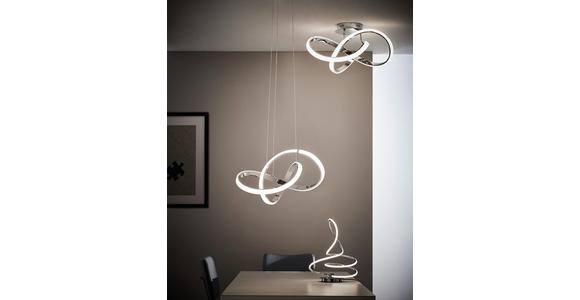LED-HÄNGELEUCHTE 55/150 cm - Chromfarben, Design, Metall (55/150cm) - Ambiente