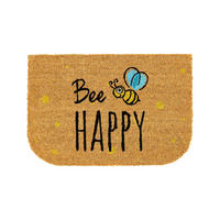 DÖRRMATTA - currygul/svart, Trend, plast/naturmaterial (40/60cm)