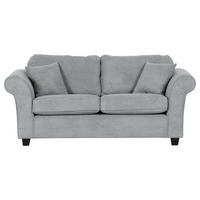 2-SITZER-SOFA in Cord Hellgrau  - Dunkelbraun/Hellgrau, Konventionell, Holz/Textil (190/70/90cm) - home24