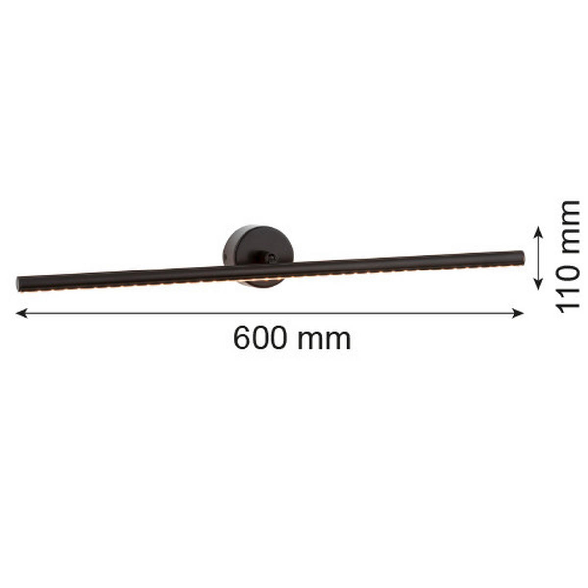 LED-WANDLEUCHTE MIRIAM 8/60/11 cm   - Design, Metall (8/60/11cm)